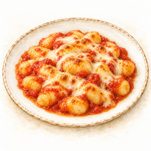 Gnocchi alla sorrentina con pomodoro e mozzarella filante – Gastronomia Rovida Milano